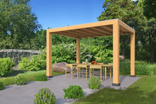 &Uuml;berdachung Renesse Red Class Wood 400 x 313 cm (Bausatz)