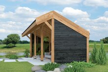 Kapschuur Boekelo Douglas 900 x 340 cm - Zwarte wanden