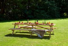 Picknicktisch Paris Impr&auml;gniertes Kiefernholz 300 x 154 x 74 cm (10-12 Personen)