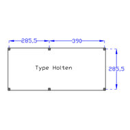 &Uuml;berdachung Holten Douglas 740 x 350 cm - Schwarze W&auml;nde