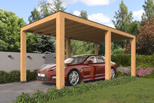 &Uuml;berdachung Renesse Red Class Wood 500 x 313 cm - DIY Flachdach