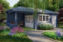 Gartenhaus Viveka mit Uberdachung 750 x 420 cm