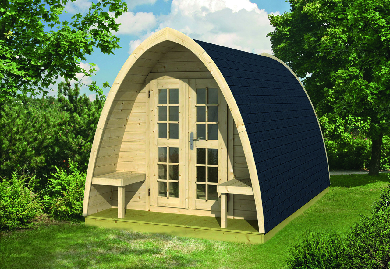 Camping Pod Single 240 x 400 cm – Ferienchalet / Gartenhaus / Büro