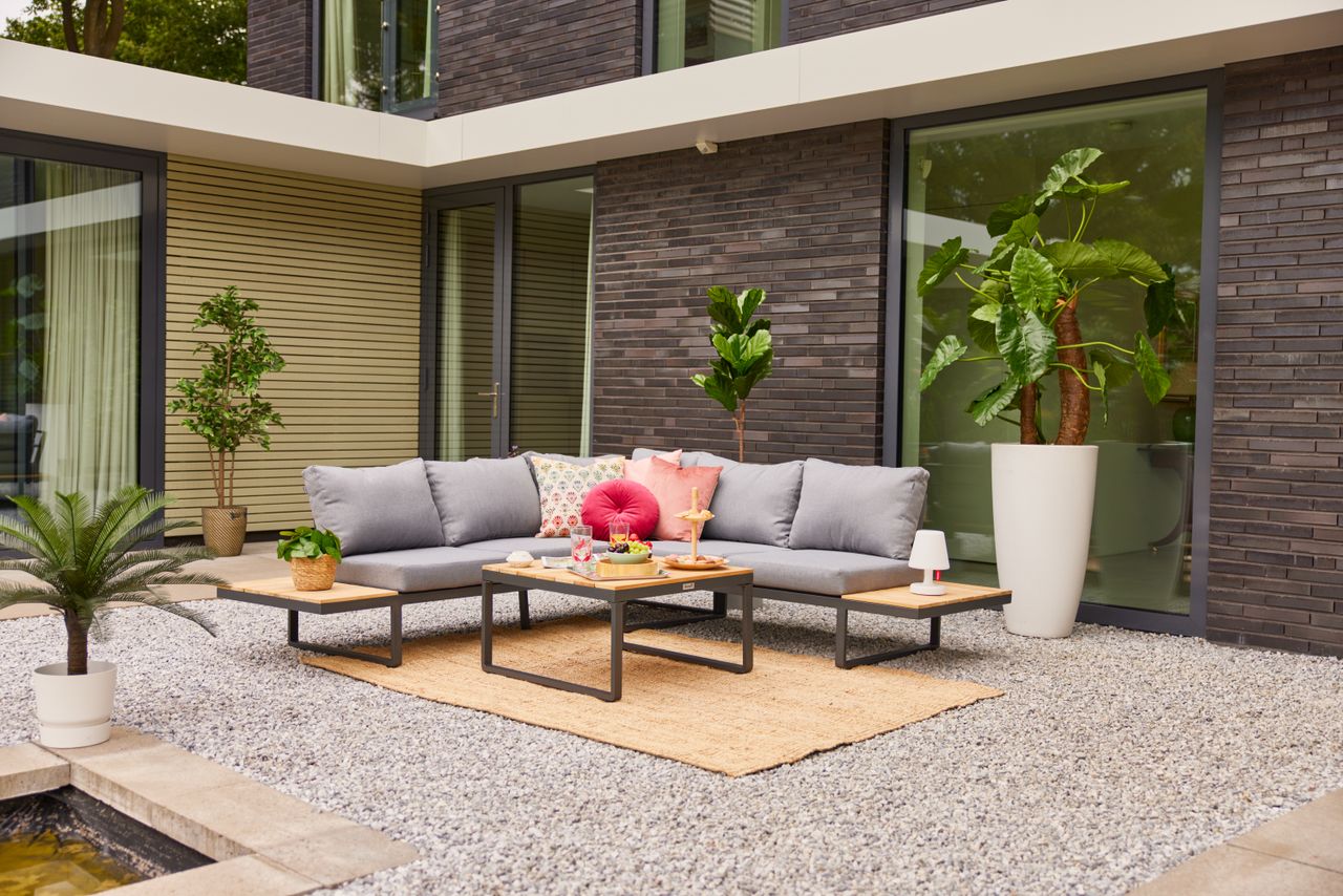 Madeira Hoek Loungeset inclusief tafel - Hartman