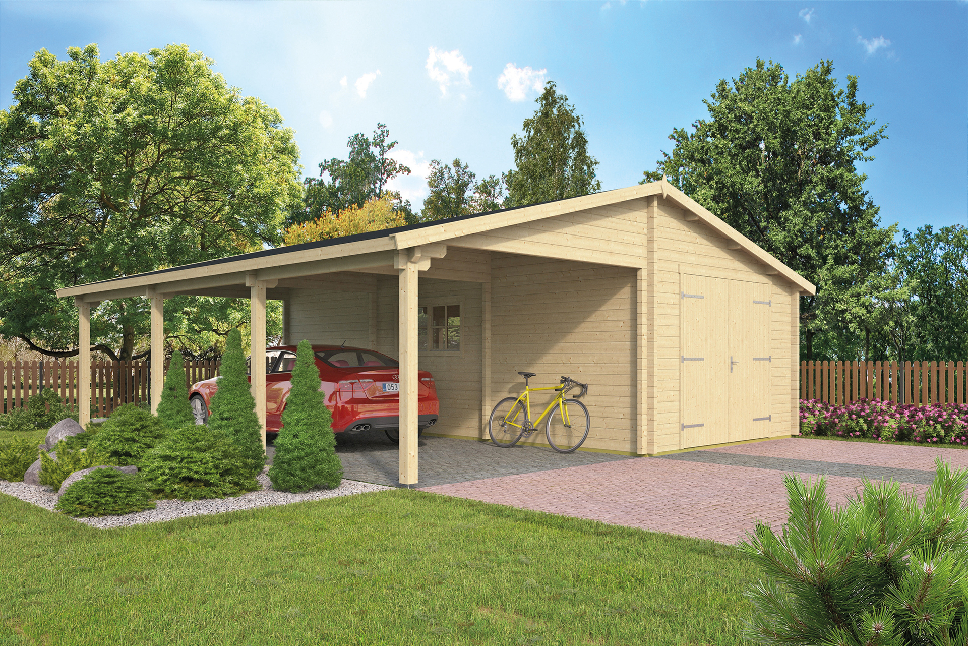 Garage-carports Berggren | 58mm | unbehandelt