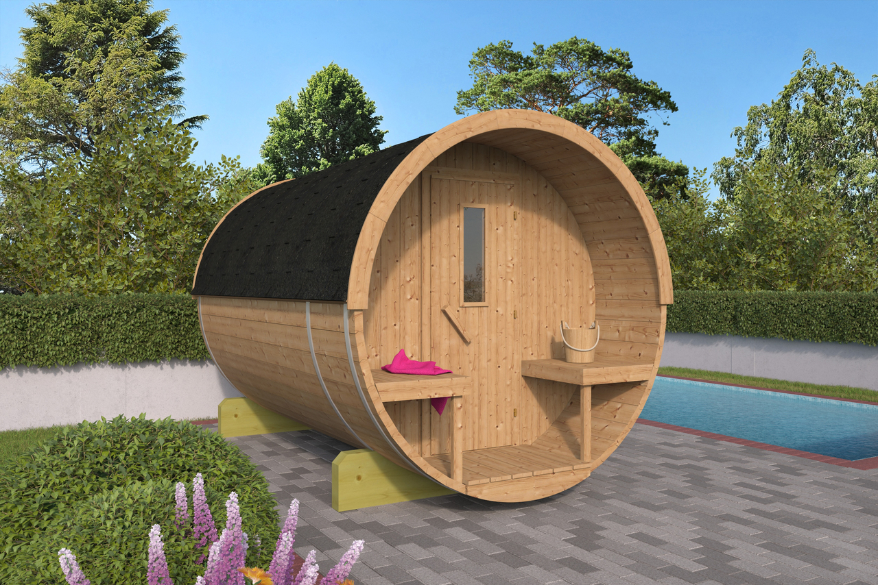 Thermowood saunafass Ø205 x 300 cm
