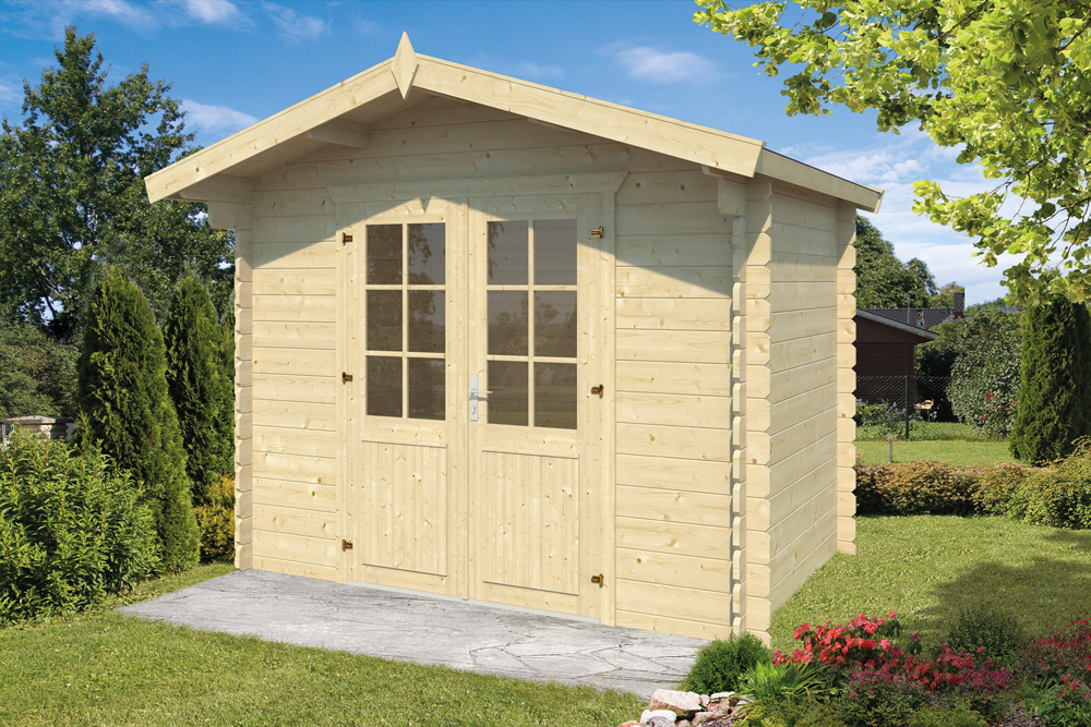 Blokhut Anja 295 x 200 x 255 cm + Luifel 50 cm Wanddikte 28 mm - Luxe Tuinhuis