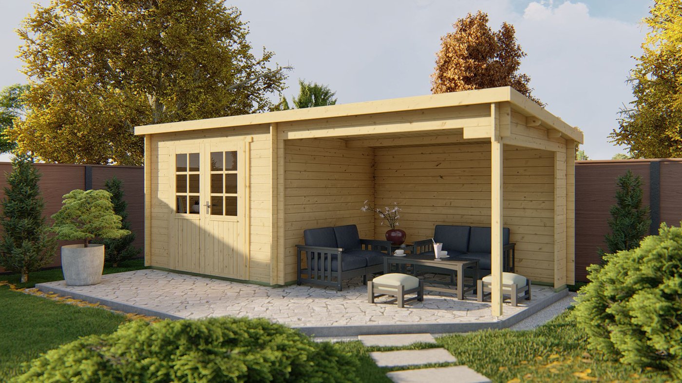 Blockhütte – Gartenhaus Freddy | 28mm | unbehandelt