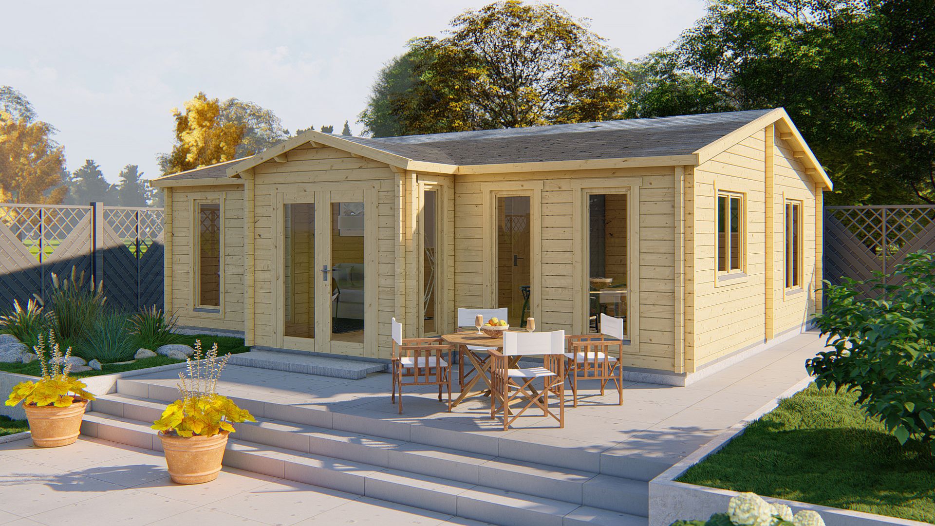 Blockhaus Mullingar 850 x 790 x 317 cm Wandstärke 70 mm