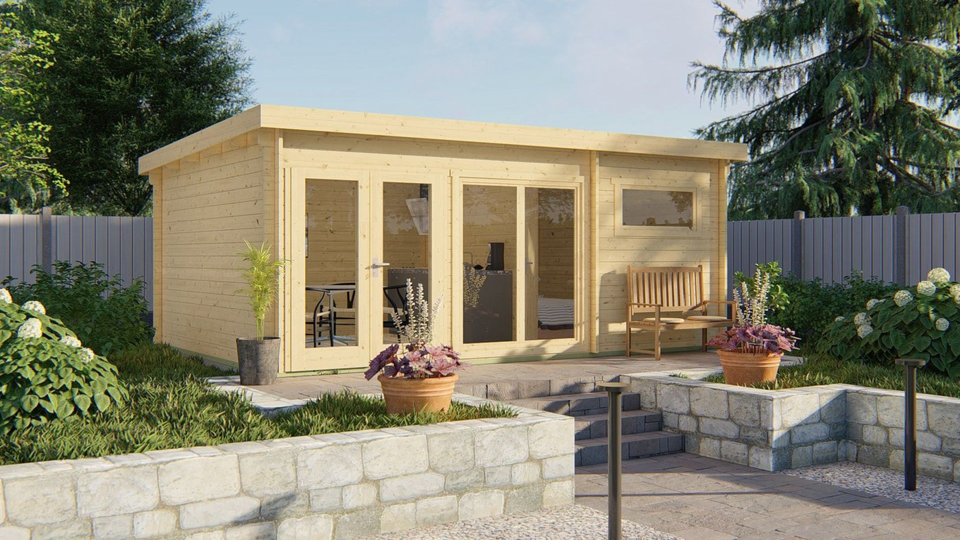Blockhaus Flow 595 x 400 x 223 cm - Gartenhaus