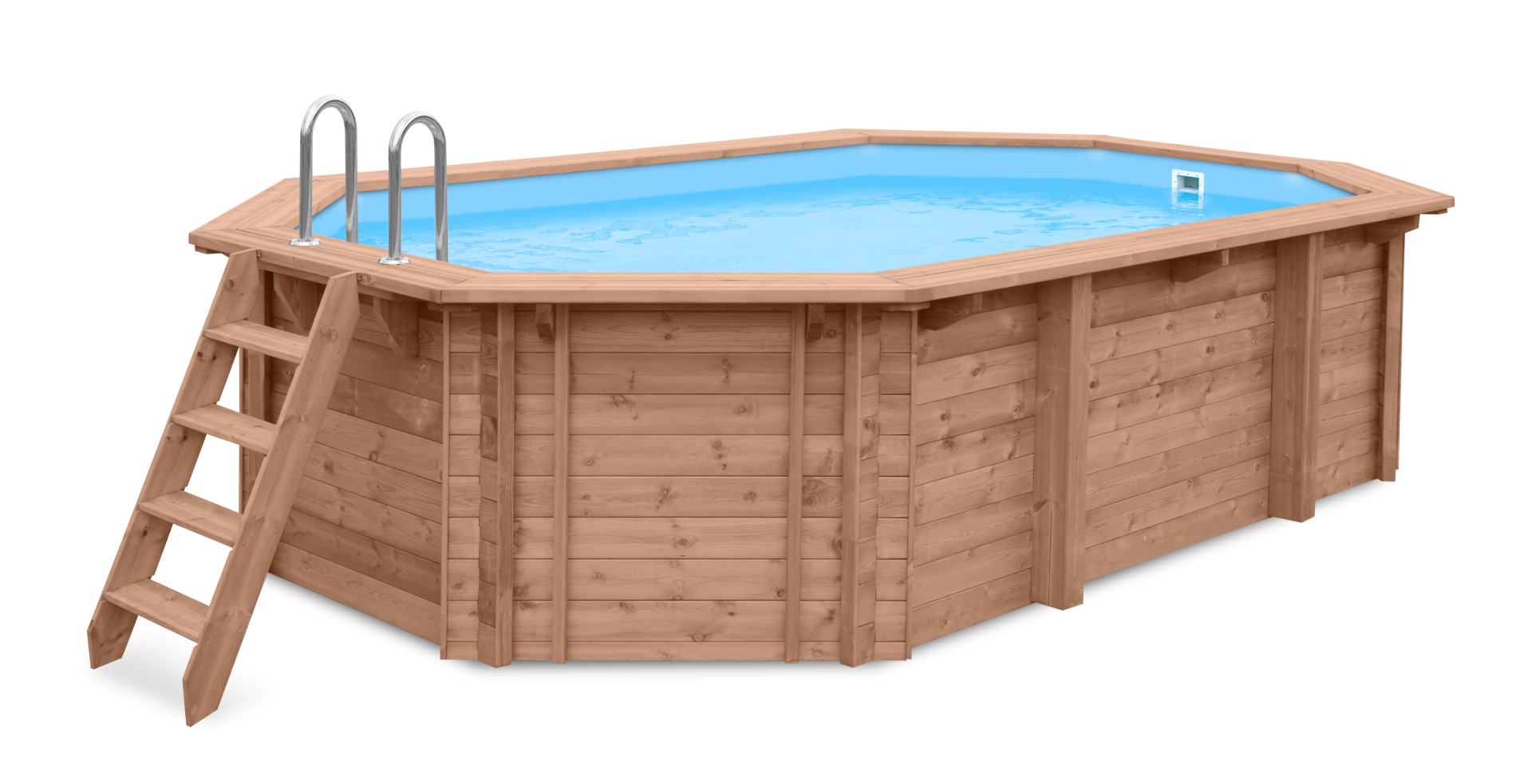 Luxe houten zwembad Daaibooi Beach 563 x 352 x 124 cm