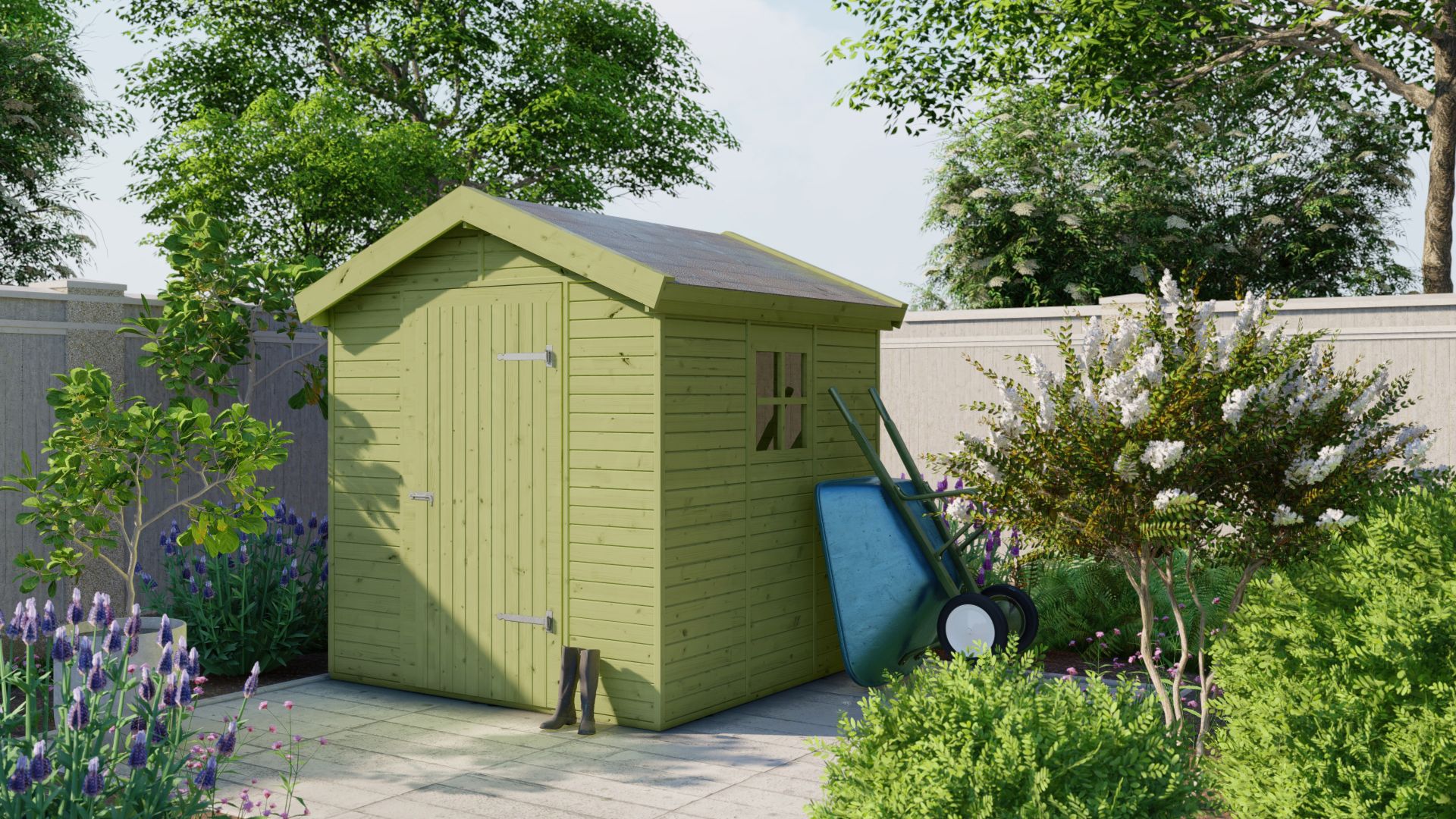 Ger&auml;tehaus Boudewijn 180 x 180 x 207 cm Druckimpr&auml;gniert Wandst&auml;rke 16 mm - Gartenschrank