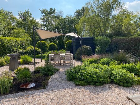 Schmetterlingspavillon / Pavillon Large 300 x 300 cm mit sandfarbenem Stoff