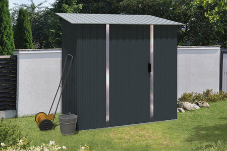 Gartenschrank aus Metall Titan – 194 x 114 x 191 cm