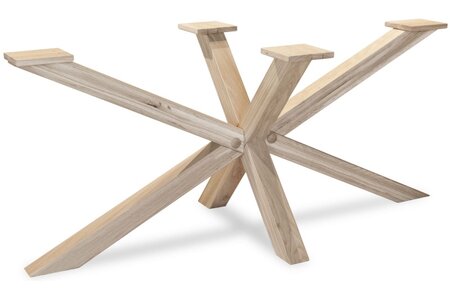 3D-tischbein aus Holz - 8 x 8 cm  