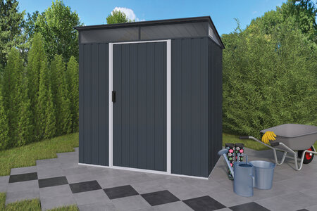 Metall-Gartenschrank Emerald - 192 x 132 x 199 cm