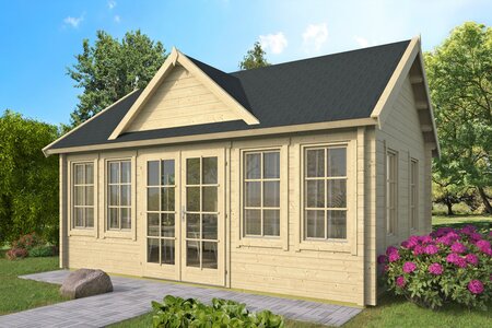 Blockhutte Clockhouse Trevor - 550 x 400 x 351 cm - Wandstarke 70 mm