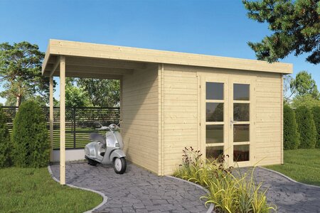 Blockhütte – Gartenhaus Extramodern