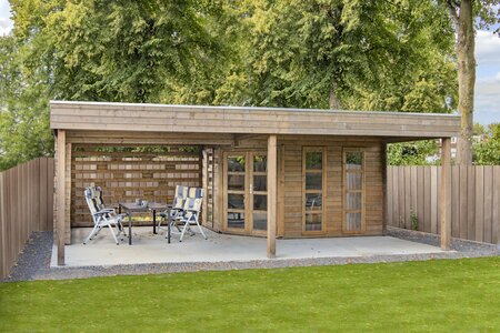 Gartenhaus Oletha 785 x 510 x 257 cm - Große Veranda