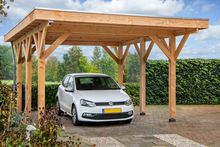 Holz Carport Lemmer Douglasie feingesägt 450 x 600 cm