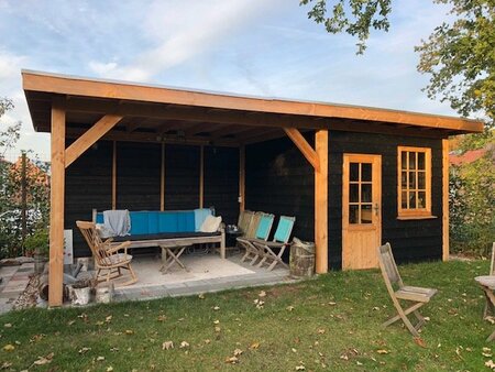 Überdachung Holten Douglas 740 x 350 – Schwarz