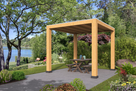 Überdachung Renesse Red Class Wood 300 x 313 cm (Bausatz)