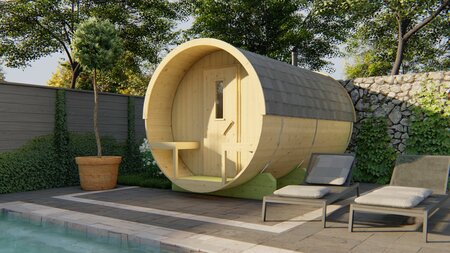 Saunafass Ø205 x 350 cm