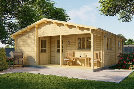 Gartenhaus Ardee 700 x 817 x 317 cm – Fertighaus aus Holz – Luxus-Blockhaus