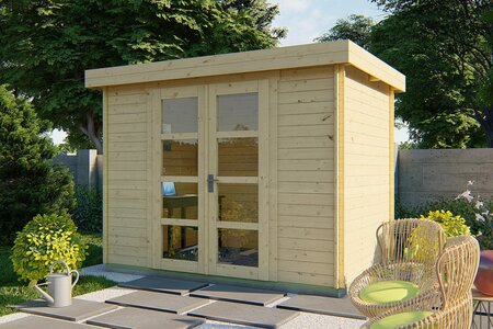 Gartenhaus Minimodern unbehandelt 300 x 200 x 230 cm - Wandstärke 28 mm