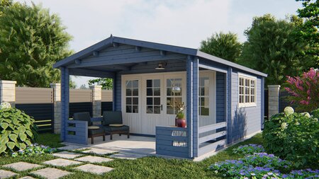 Gartenhaus Ipswich Mit Uberdachung 440 x 663 x 256 cm