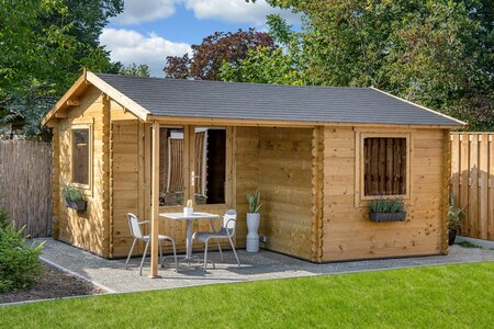 Gartenhaus Johan mit Vordach 500 x 410 x 270 cm 