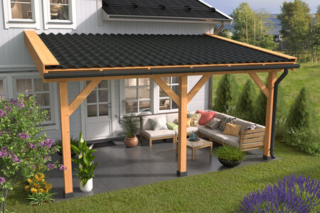 Terrassenüberdachung Douglas 400 x 300 – Gehobelt (Selbstbausatz)