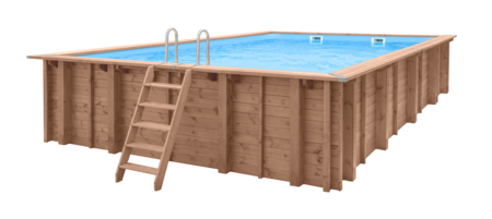 Luxuriöses Holzschwimmbad Playa Forti 834 x 492 x 138 cm