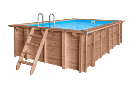 Luxus Holzpool Santa Cruz 502 x 322 x 124 cm