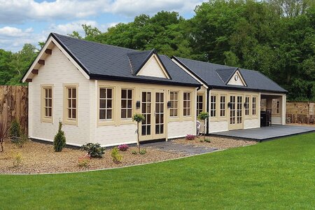 Gartenhaus Clockhouse 550 x 400 cm