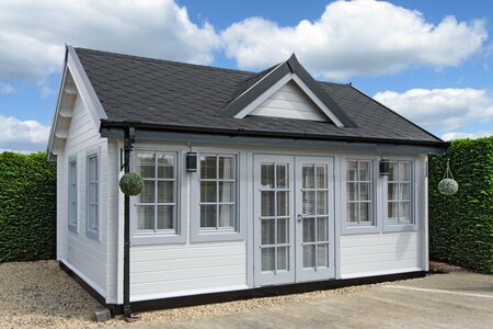 Blockhutte Clockhouse Trevor - 550 x 400 x 351 cm - Wandstarke 70 mm