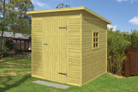 Gerätehaus / Gartenschrank Olaf 200 x 200 x 230 cm Druckimprägniertes Holz