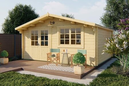 Gartenhaus Toledo 500 x 400 + Vordach 40 cm 