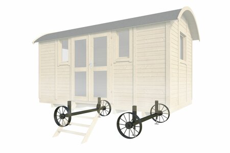 Radsatz 65 x 230 x 70 cm für Pipowagen (kompletter Satz, 4 Räder, 2 Achsen)