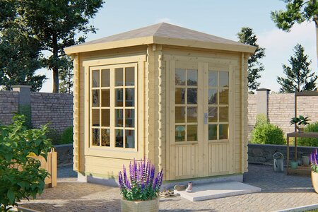 Gartenhaus Nora 354 x 316 cm - Sechseckige Gartenlaube