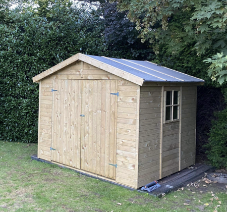 Gerätehaus Hugo 225 x 225 x 220 cm, imprägniert, Wandstärke 16 mm - Gartenschrank