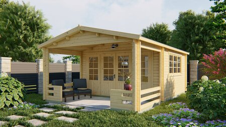 Gartenhaus Ipswich Mit Uberdachung 440 x 663 x 256 cm