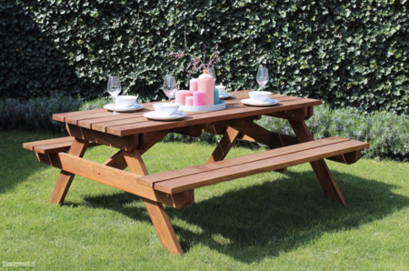 Picknicktisch Marbella 180 x 160 x 75 cm Hartholz (4 Personen)