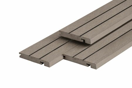 PuraDock WPC Abschlussprofil Light Grey 2,2 x 14,6 x 290 cm